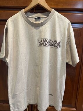 Jacquemus Off-White Graphic Short-Sleeve Tee with Chest Print